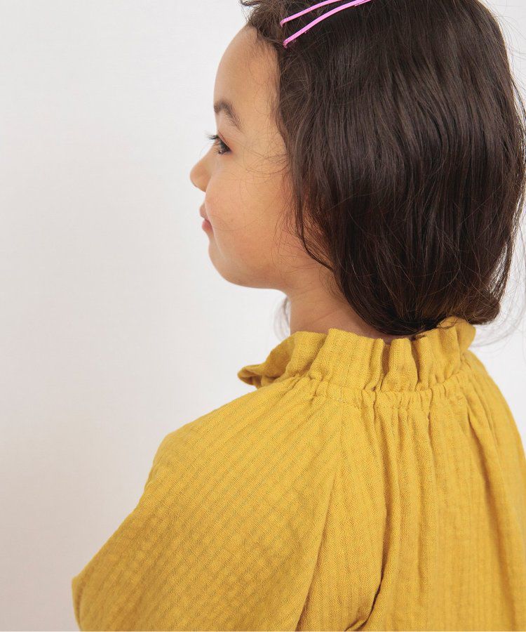 日本 BREEZE - 微立領宮廷風傘狀長袖洋裝-素面-紅