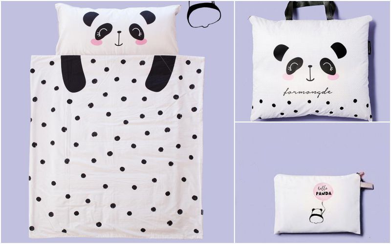 韓國 Formongde - 睡袋5件組(air mesh 睡墊+顆粒被)-三角企鵝-睡墊1, 顆粒被1, 枕芯1, 睡袋收納袋1, 萬用收納袋1