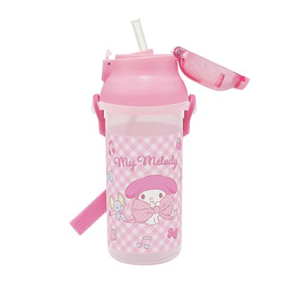 日本 SKATER - 吸管銀離子水壺(480ml)-美樂蒂Ribbon-480ml