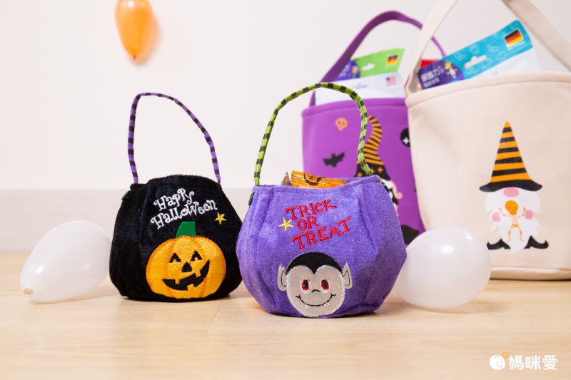 萬聖搗蛋糖果袋-吸血鬼-紫色 (26x11cm)