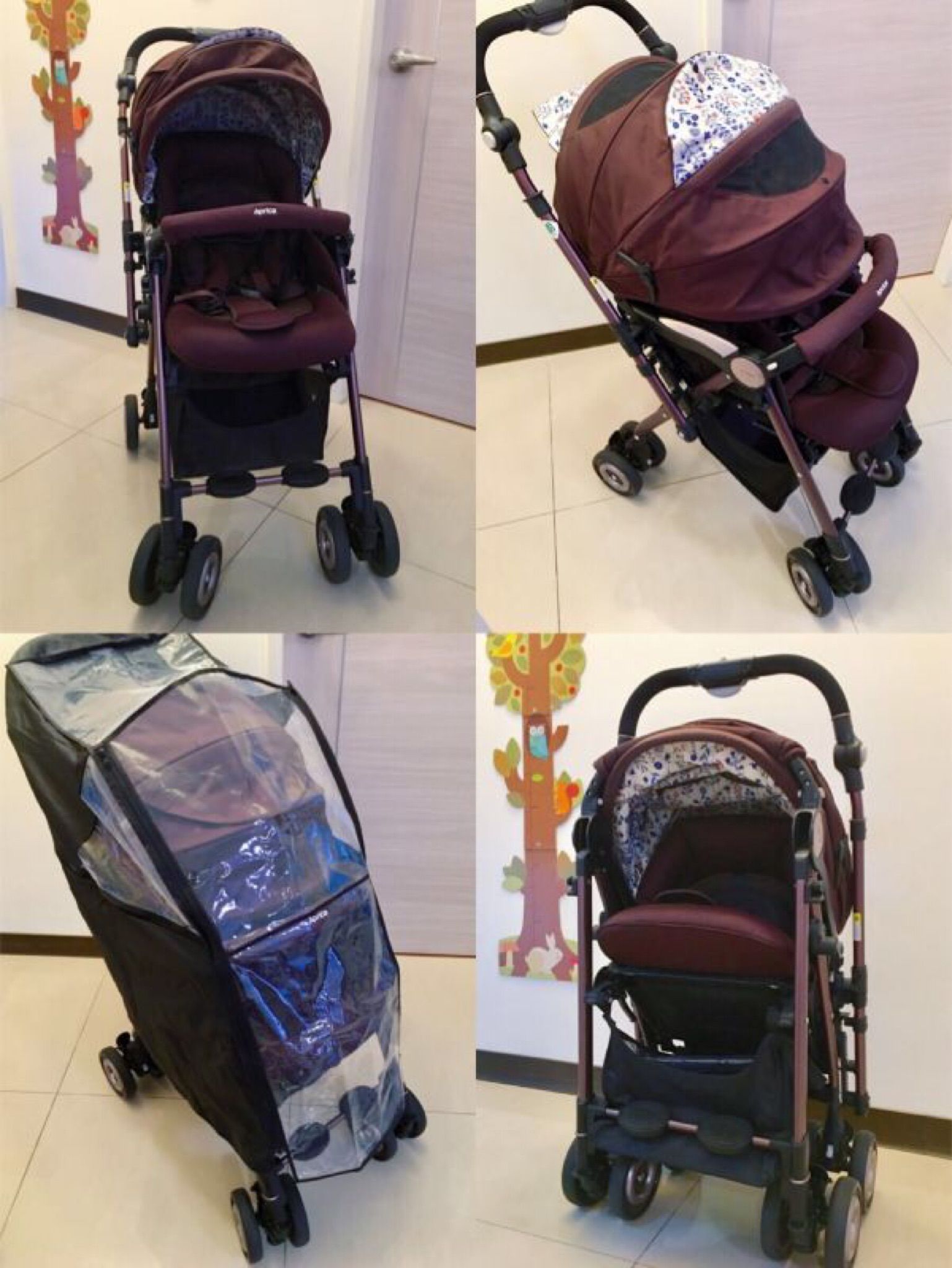 [售］二手Aprica嬰幼兒雙向手推車