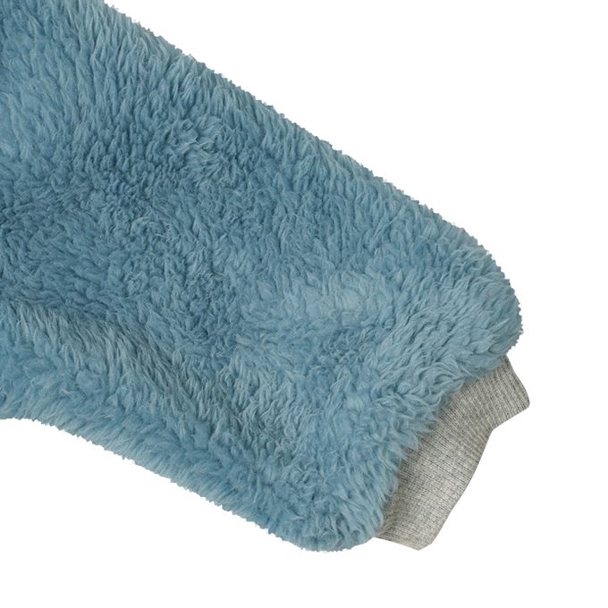 akachan honpo - 長袖休閒上衣-刷毛 背面圖案-藍色