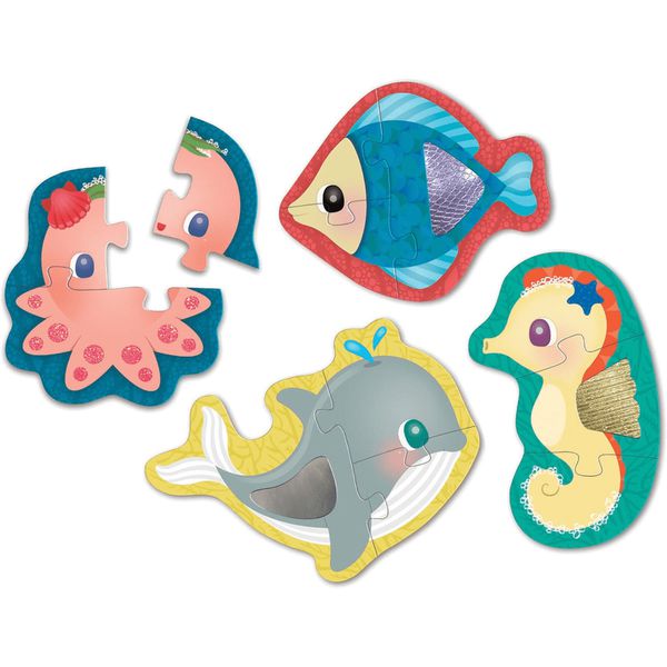 美國 mudpuppy - 觸感拼圖-威武恐龍-12片