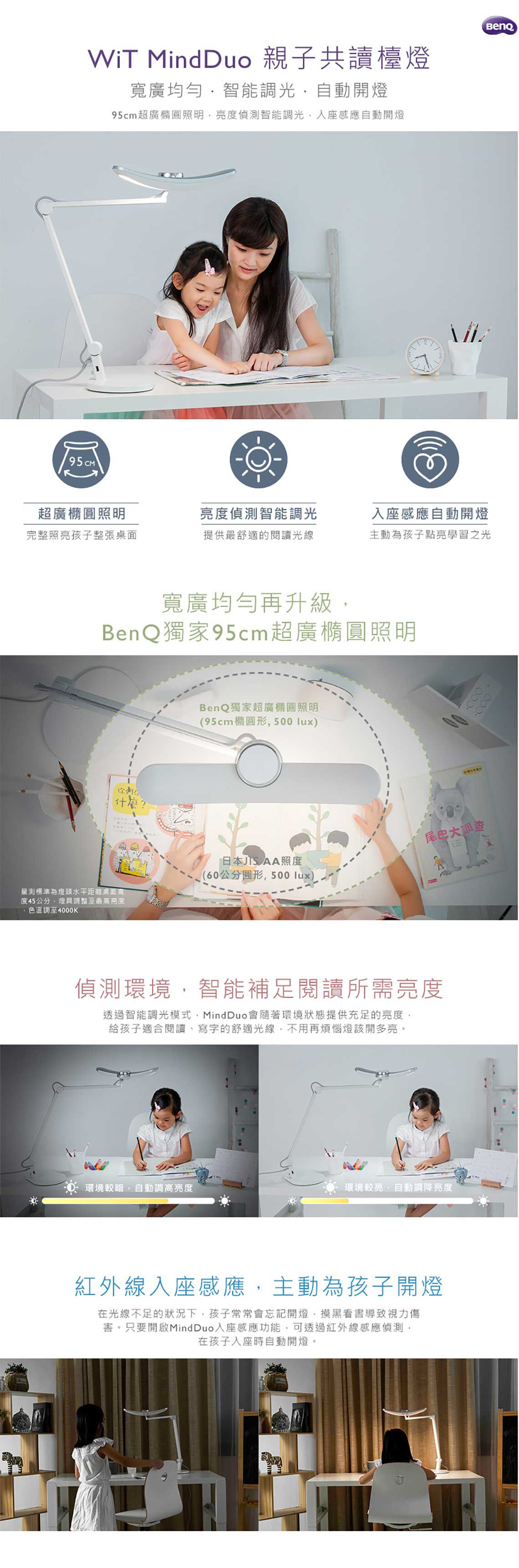 大將作 kid2youth - WiT MindDuo 親子共讀燈-光學升級版-繽紛粉