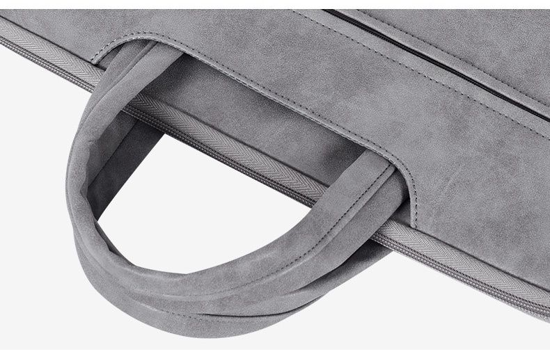 PU防潑水手提/肩背2用式電腦包-仿舊黑-附背帶