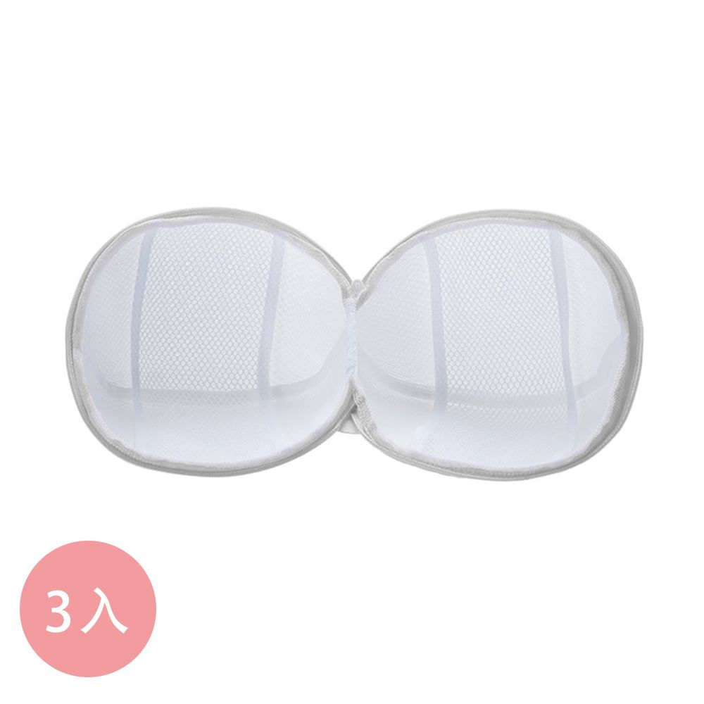日本霜山 - 球形雙層細網抗變形胸罩/內衣洗衣袋-3入