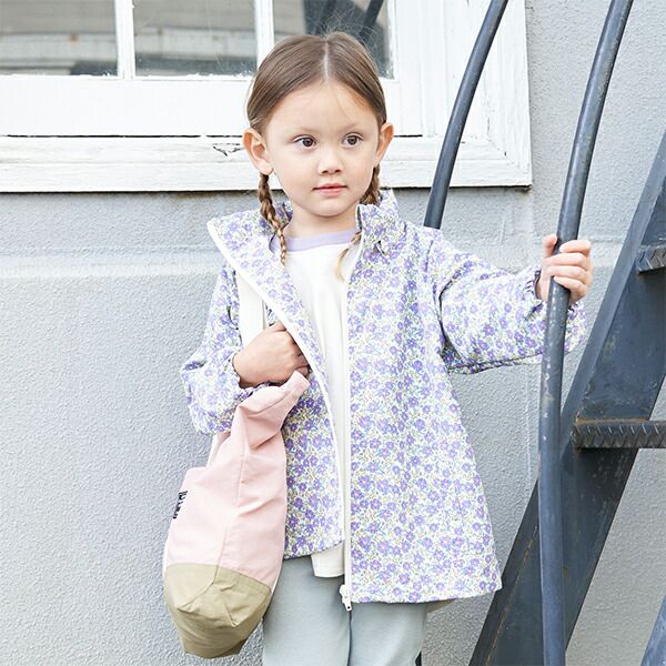 日本 b-ROOM - 潑水加工 連帽2WAY防風外套(附收納袋)-恐龍-軍綠