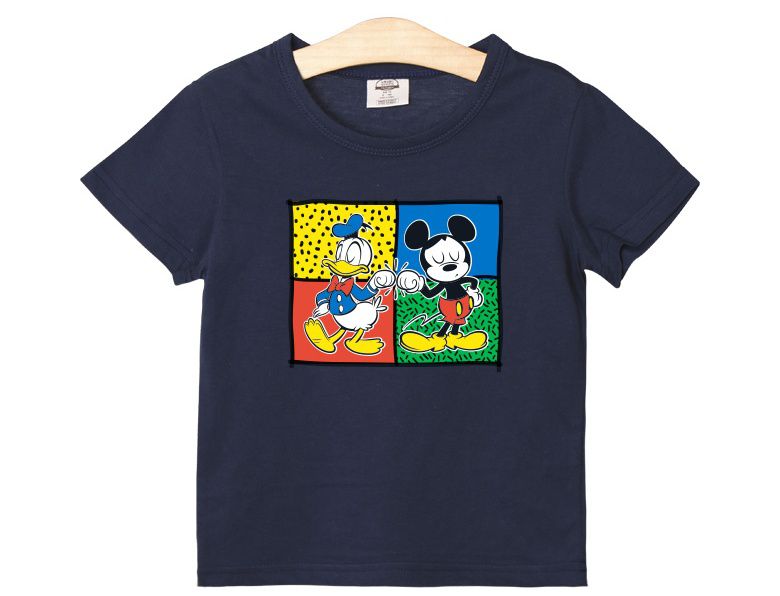 (韓製)正版迪士尼 - 純棉T-米奇與唐老鴨-白