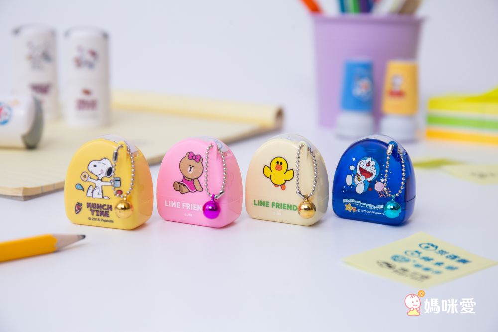 吉祥刻印 - 拉拉熊連續印章-A款-紫色墨-印面尺寸:2.6x1.0公分