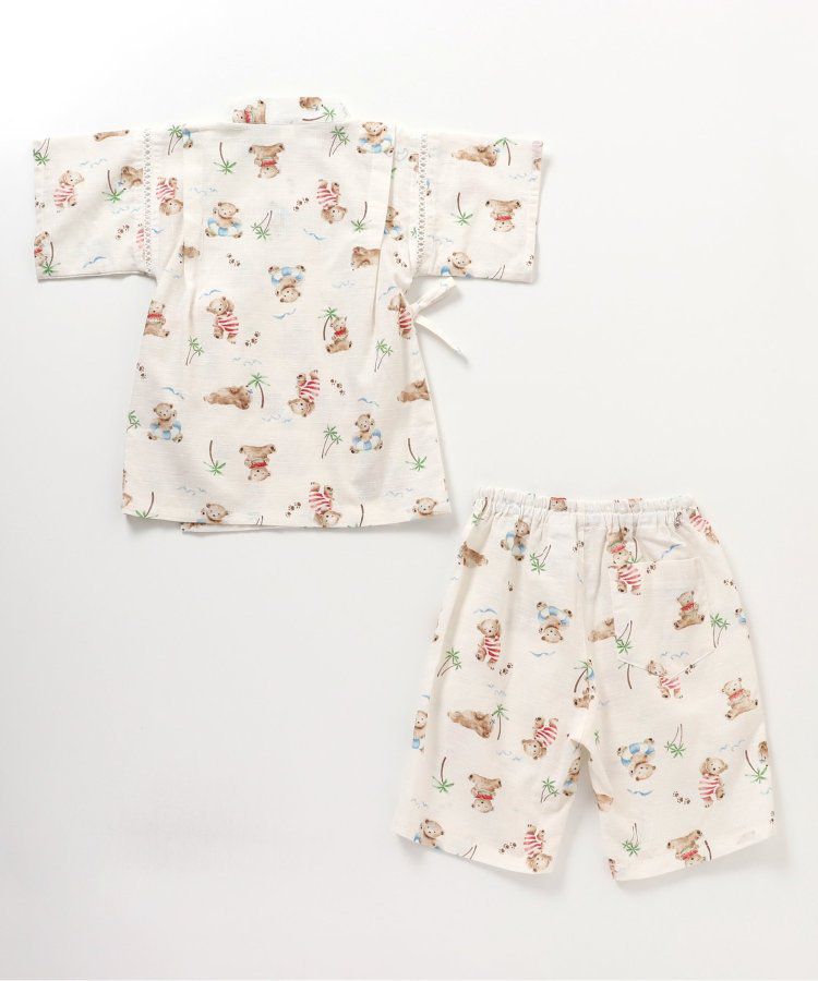 日本 apres les cours - 季節限量！清新可愛二件式甚平-彩虹西瓜-米白