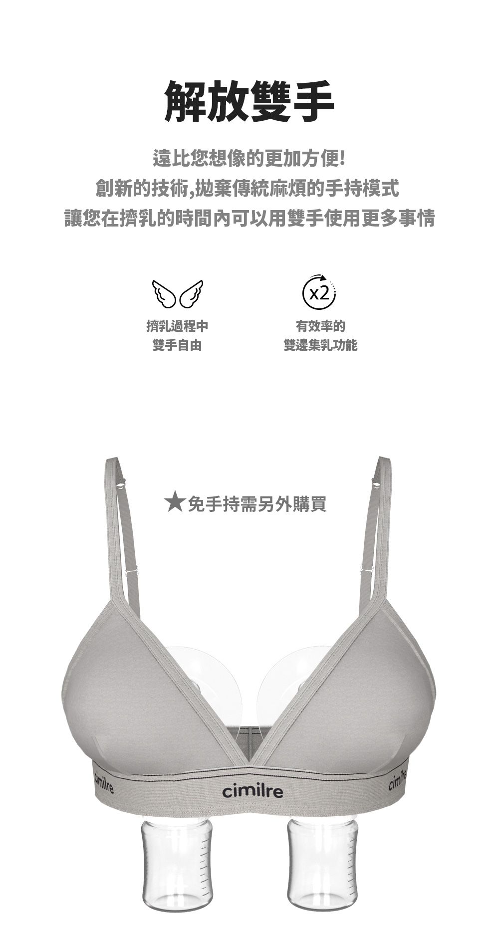 cimilre馨乃樂 - 醫療級雙邊自動集乳器-S6旗艦版-白 (20x16x10cm)