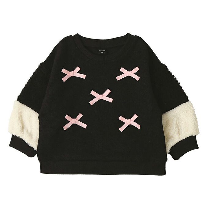 日本 ZOOLAND - 可愛女孩裏起毛長袖上衣-蝴蝶結包包-薰衣草