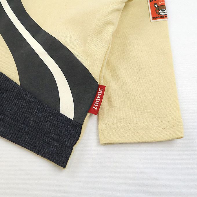 日本 ZOOLAND - 春季出遊印花長袖上衣-熊熊兜風-薄荷綠