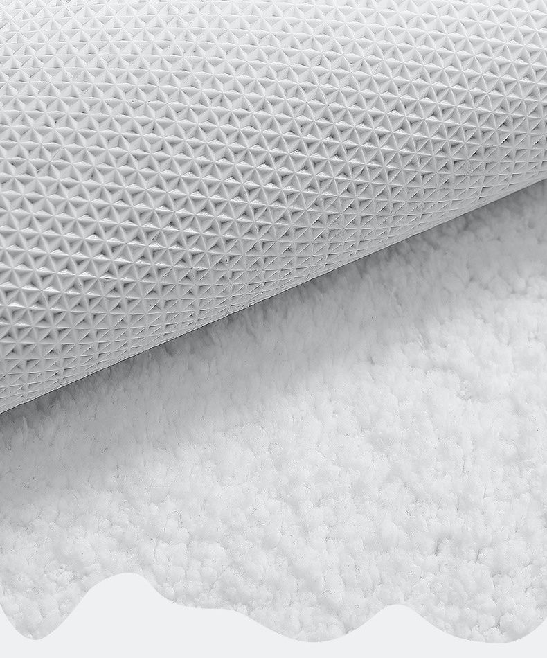 (加厚)快速吸水植絨浴室腳踏墊-白色