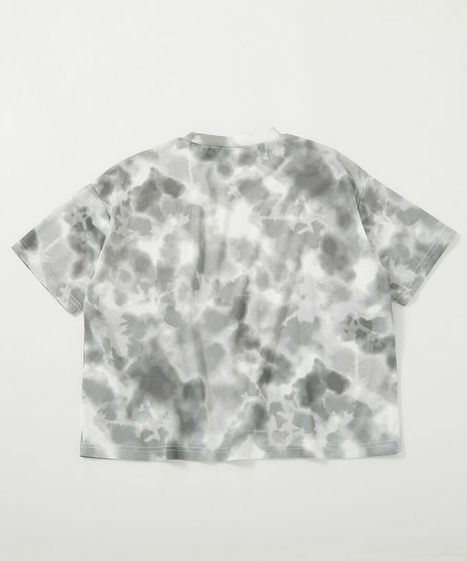 日本 devirock - 速乾網眼暈染風涼爽短袖上衣-藍紫