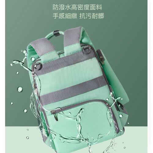 多功能後背包 媽咪包 媽媽後背包 (GAVEGA WIN-54170)-石青綠