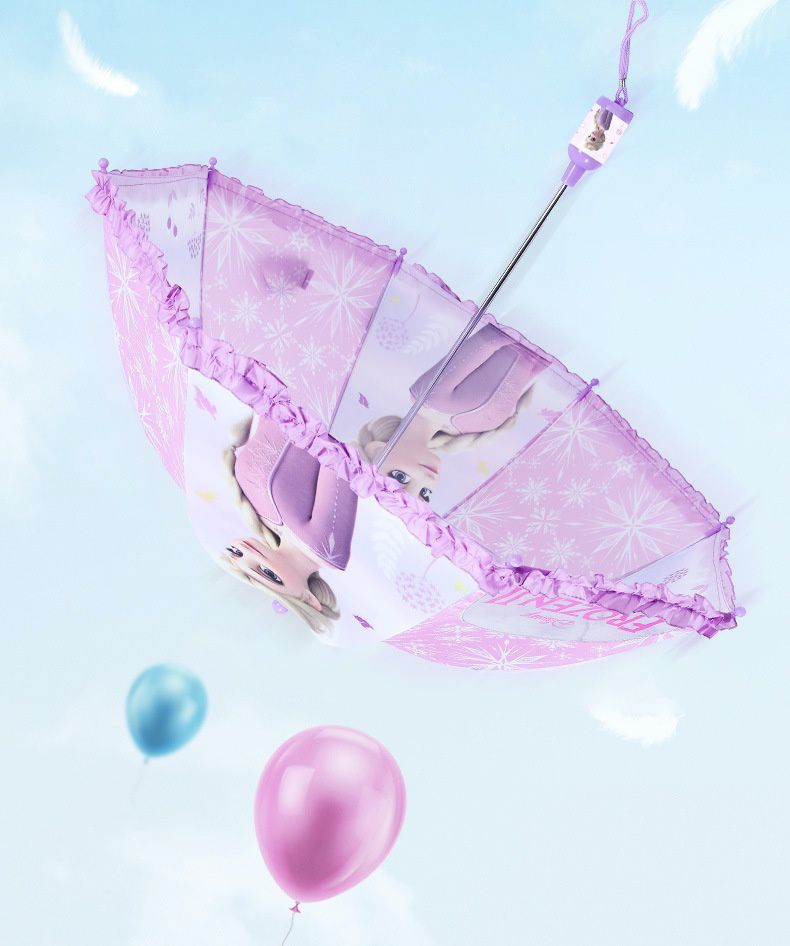 透視窗立體造型手動雨傘-卡通人物米奇-紅+黑