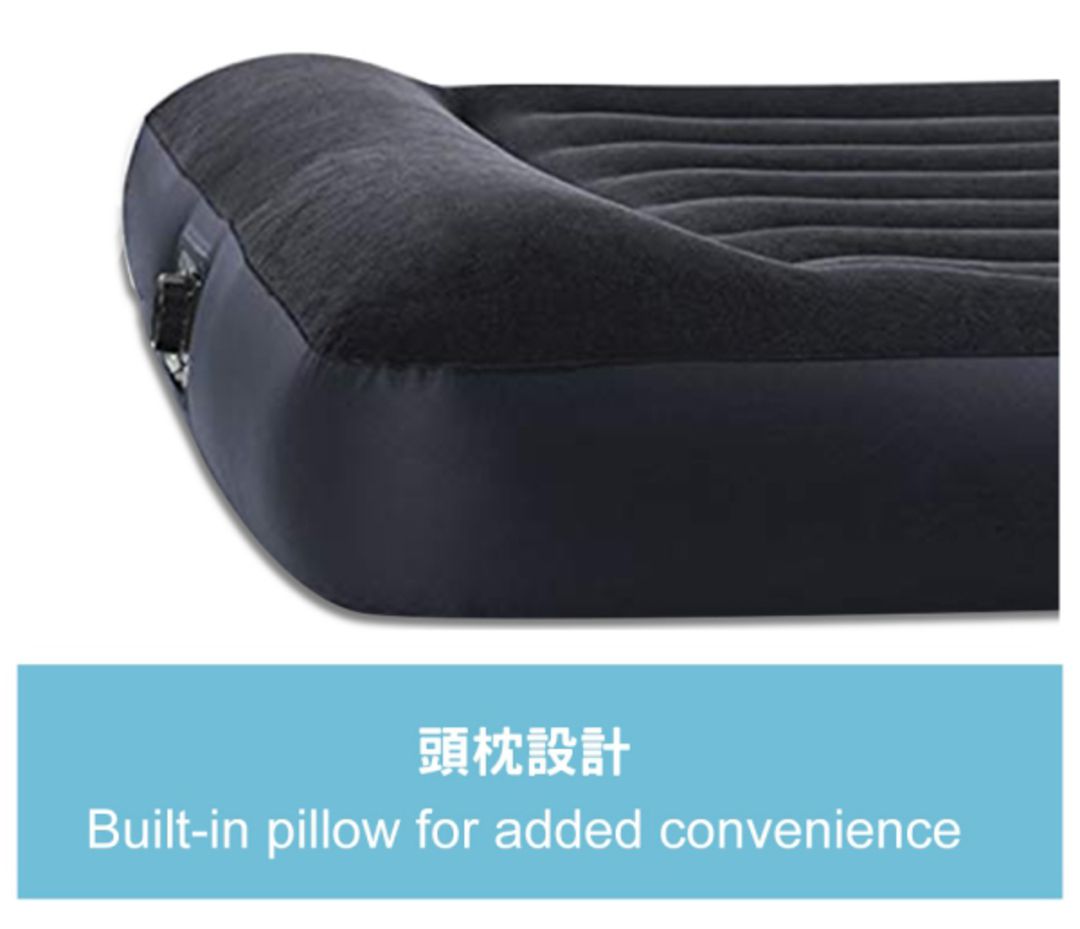 INTEX - 舒適單人加大(FIBER TECH)內建電動幫浦充氣床-寬99cm(64145ED)