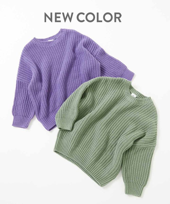 日本 devirock - 柔軟可機洗氣球袖針織上衣-灰綠