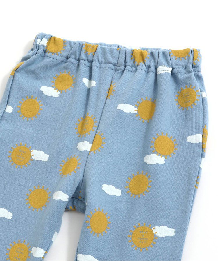 日本 BREEZE - 休閒百搭鬆緊長褲(9分丈)-小車車-淺灰