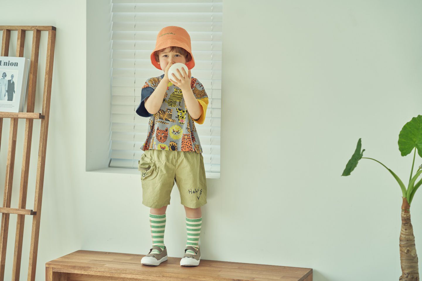 韓國 Mimico - 叢林動物拼接色T