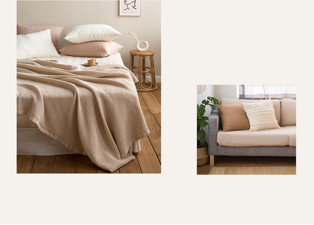 韓國 Maatila - 天絲莫代爾鬆餅被毯-燕麥