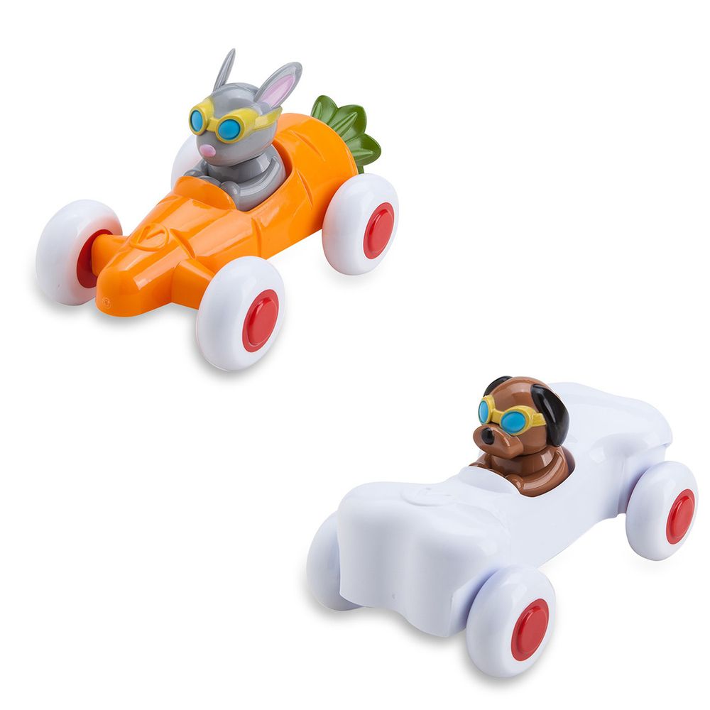 瑞典Viking toys - 【超值組】動物賽車手-阿飛骨頭號14cm+動物賽車手-蘿蔔瑞比14cm