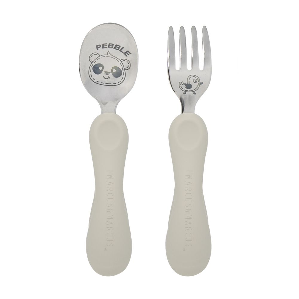 兒童防滑易握學習叉匙組含盒-貓熊