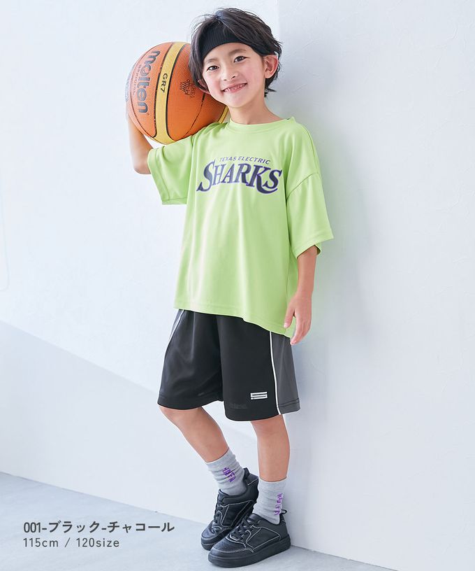 日本 devirock - 速乾網眼撞色系涼爽短褲-淺灰x綠