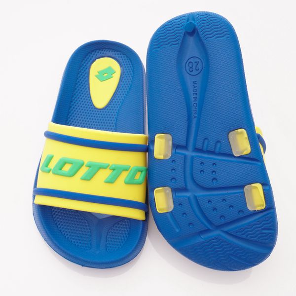 LOTTO - 童鞋-經典拖鞋(中童)-藍黃