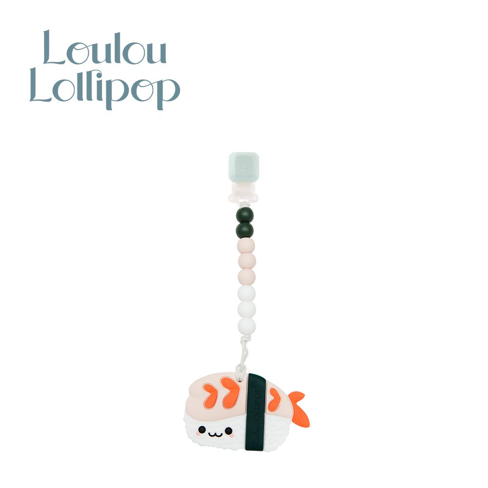 Loulou Lollipop - 加拿大 造型固齒器/奶嘴鍊組 - 蝦兒握壽司