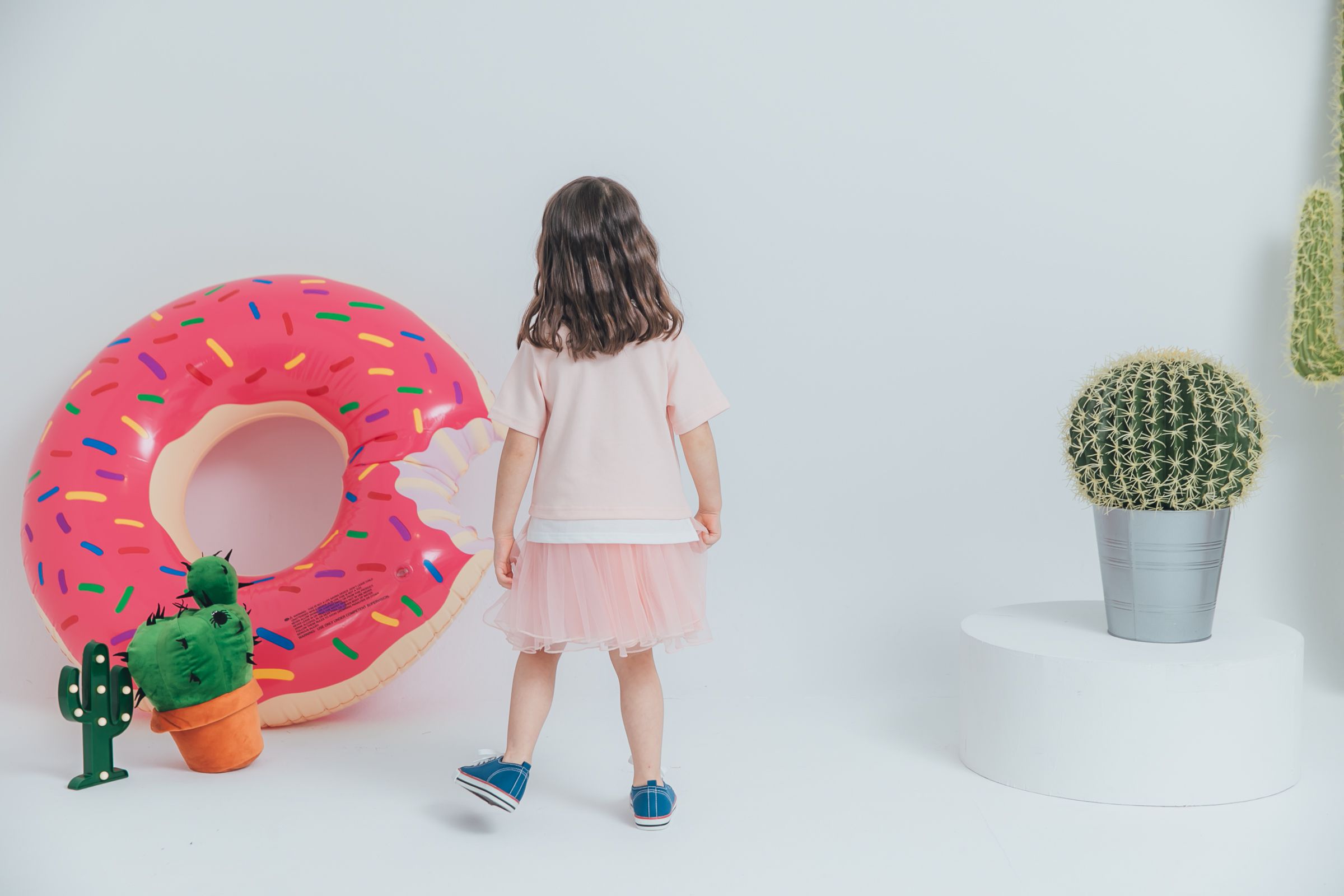 Peachy - 北鼻款*獨家訂製綿柔空氣紗裙-短裙款-蜜桃粉