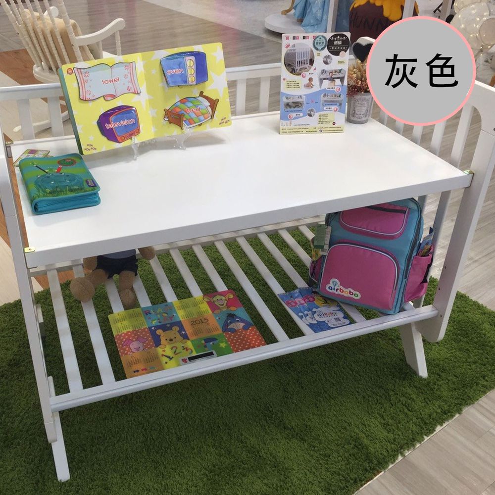 Rockland - 劍橋書桌床-附6公分墊+變書桌-灰色 (120X65)