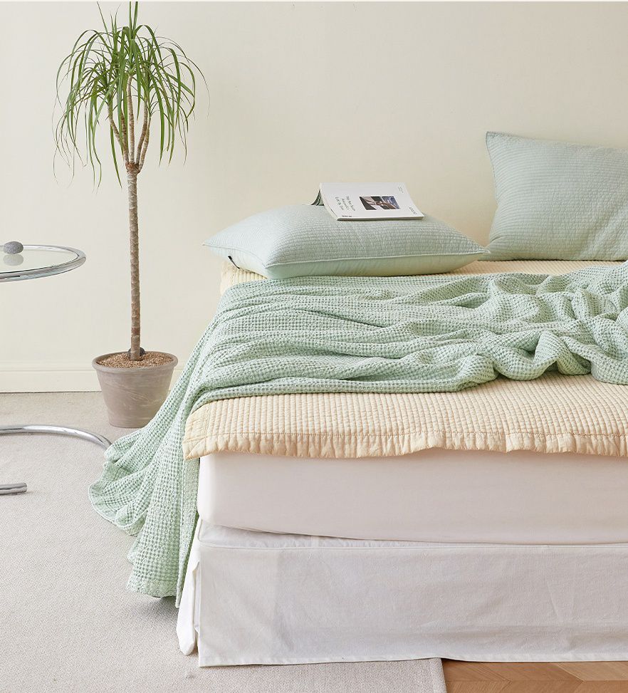 韓國 Maatila - 天絲莫代爾鬆餅被毯-薄荷