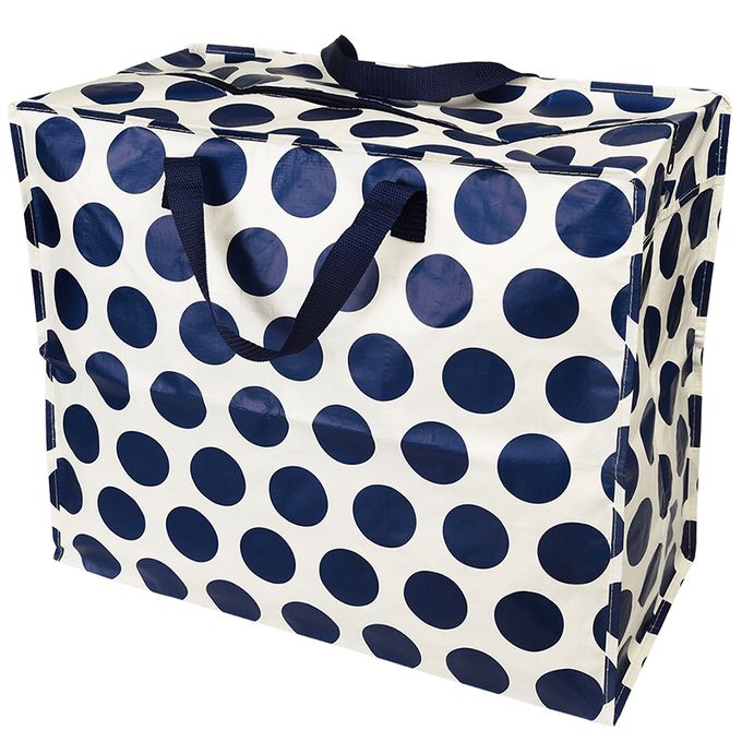英國 Rex London - 衣物/棉被超大多功能防水環保收納袋/萬用袋-藍點點