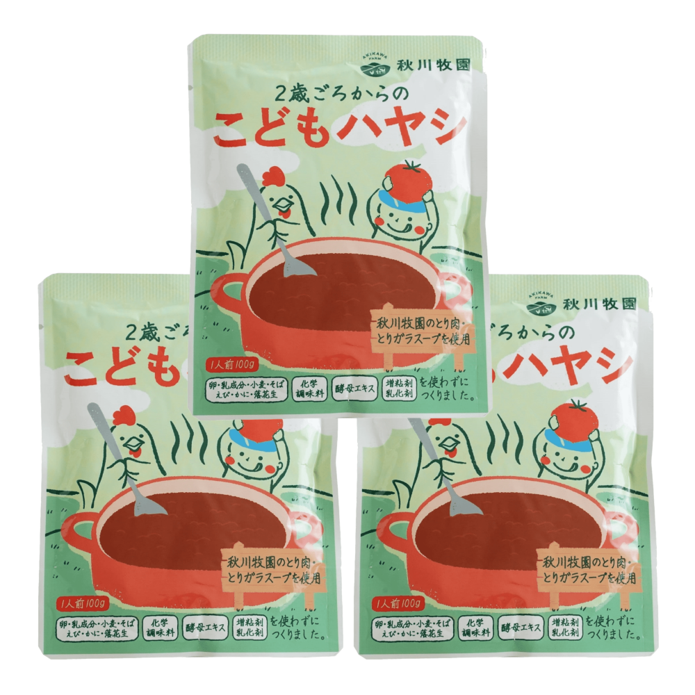 秋川牧園 - 日式兒童雞肉燴飯調理包100gX3包