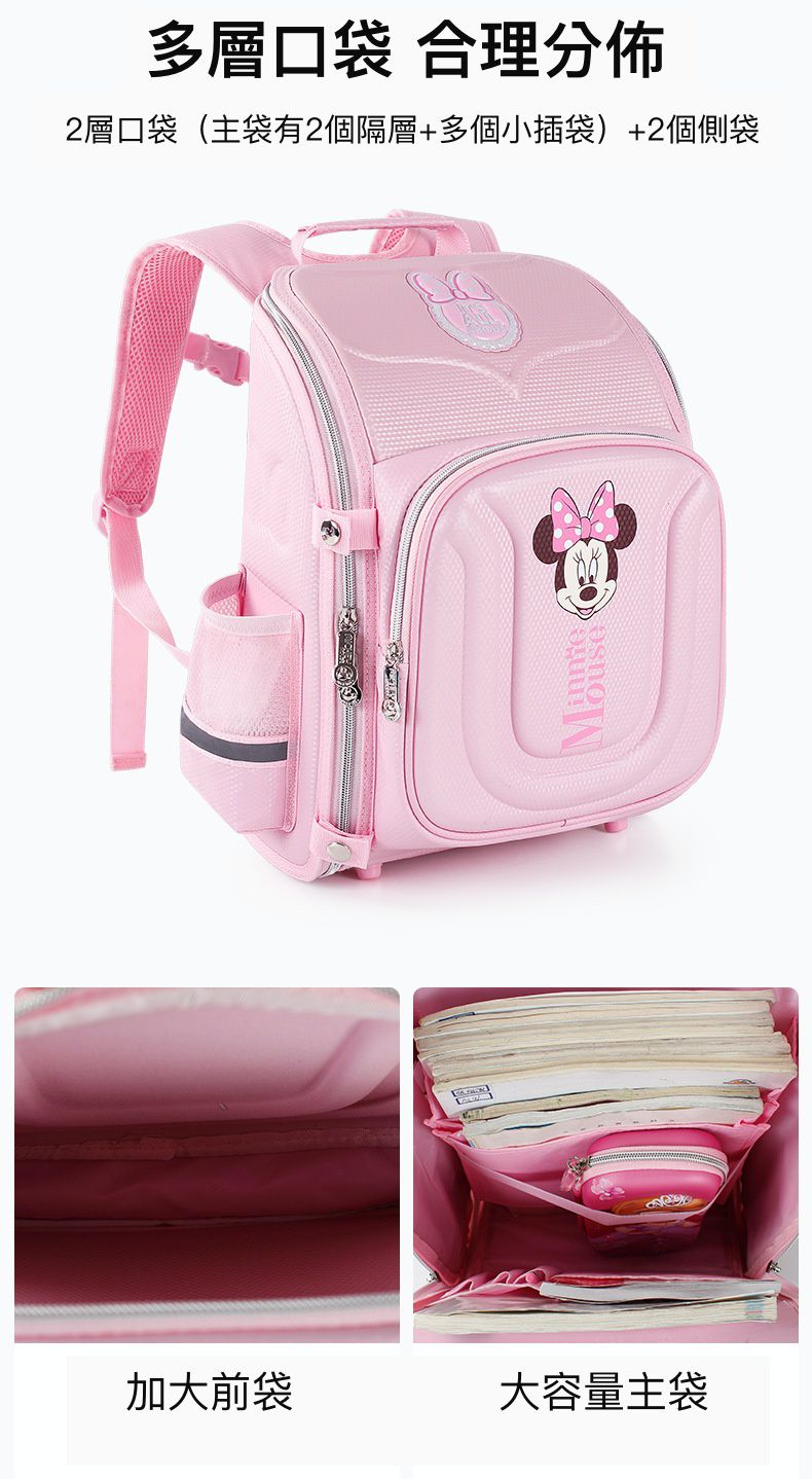 大容量箱式減壓書包-卡通人物米奇-深藍色 (建議身高110-135cm)