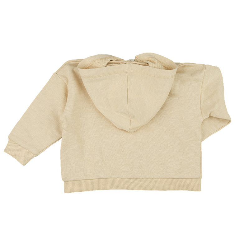 akachan honpo - 連帽外套 粗節紗-毛圈內裡-淺卡其色