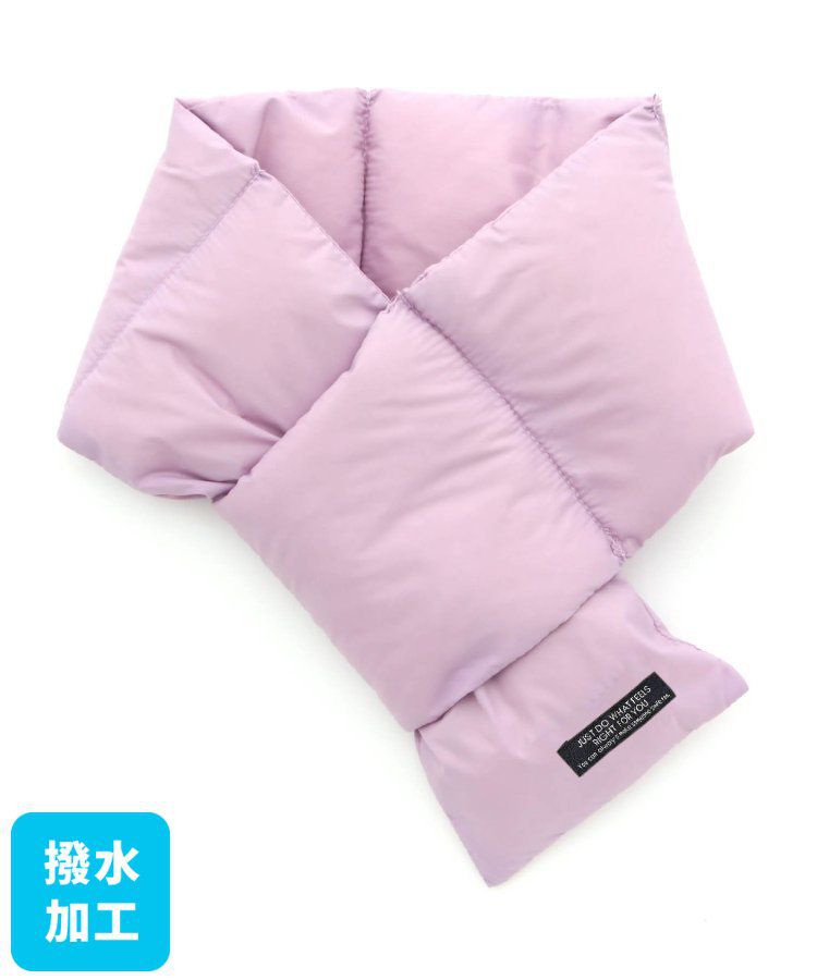 日本 BREEZE - 潑水加工素色羽絨圍脖-薰衣草