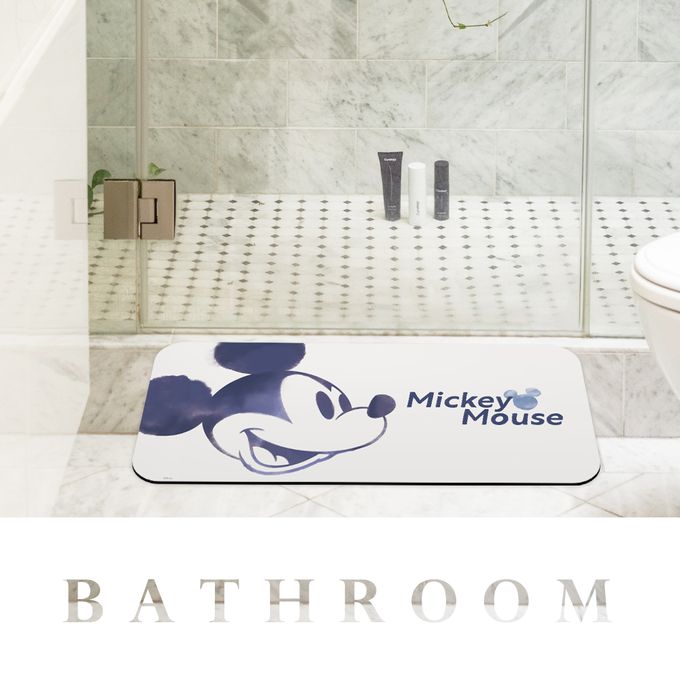 收納王妃 - 迪士尼 Disney【古典奇奇蒂蒂】軟式珪藻土吸水地墊 浴室地墊 腳踏墊 吸水墊80X38X0.5cm
