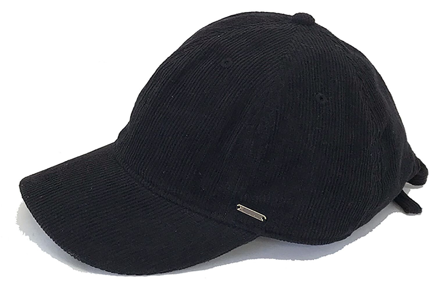 日本 jou jou lier - 後蝴蝶結綁帶燈芯絨鴨舌帽-07 黑 (FREE)