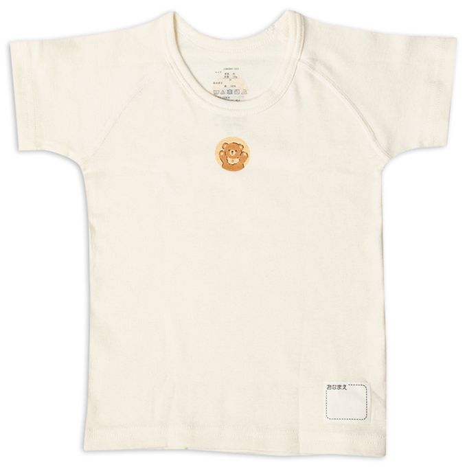 akachan honpo - ah短袖圓領上衣2件組-穿衣練習-米白色