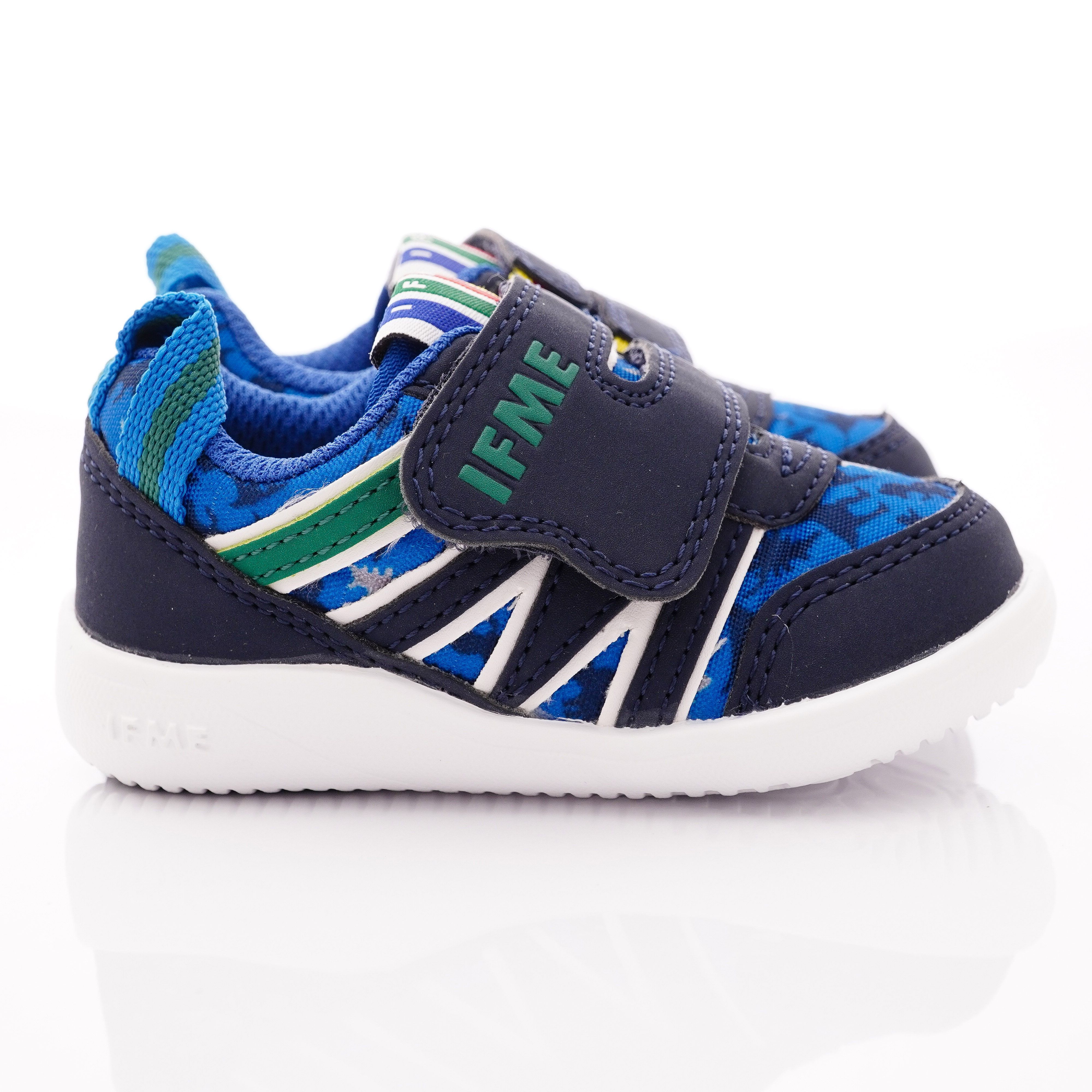 日本IFME - 機能童鞋/學步鞋-Light輕量系列護踝穩定學步款(寶寶段)-藍