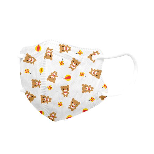 幼幼3D立體醫用口罩-鬆緊帶-提姆熊 (XS，約9cm x 11.2cm，3-5歲適用)-30入