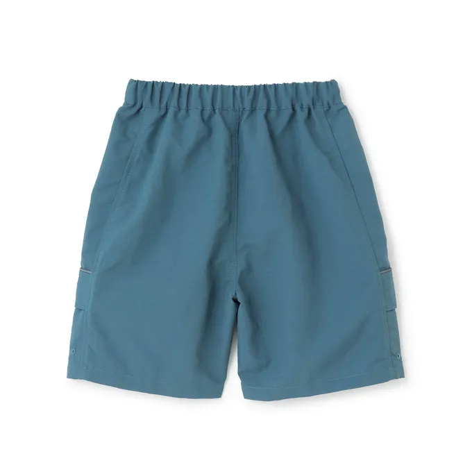 日本 b-ROOM - 抗汙防潑水 機能玩耍側口袋短褲-卡其