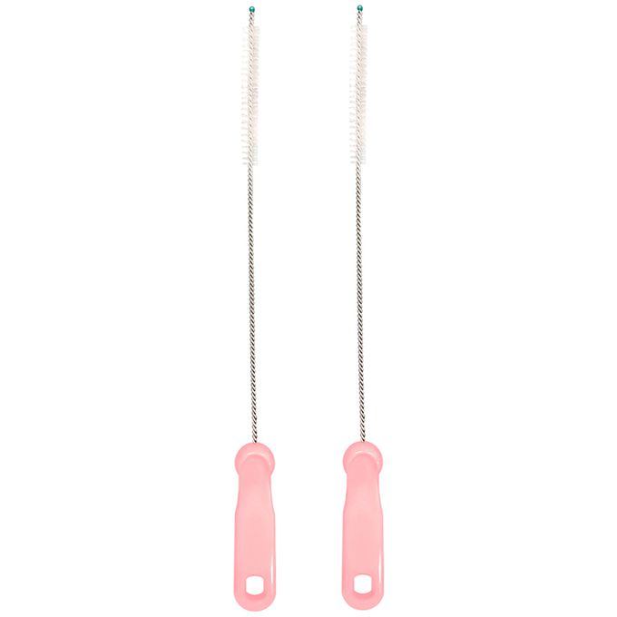 正韓 hibee - 水壺吸管刷、水壺口刷、水壺隙縫刷(粉)-HOB002P2 (兩入)