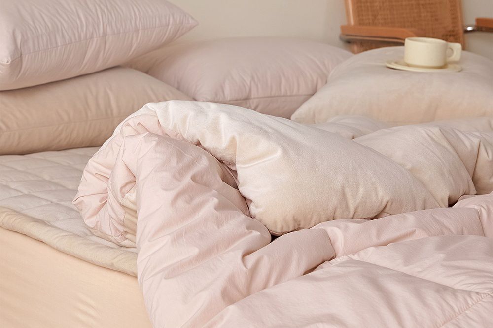 韓國 Maatila - 可水洗刷毛高密度60支棉棉被-草莓拿鐵