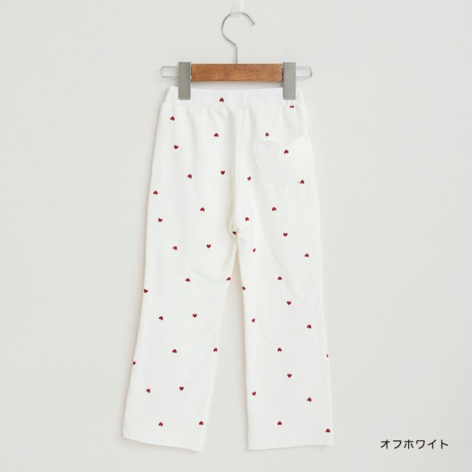 日本 BRANSHES - 俏麗心型口袋彈力長褲-淺藍