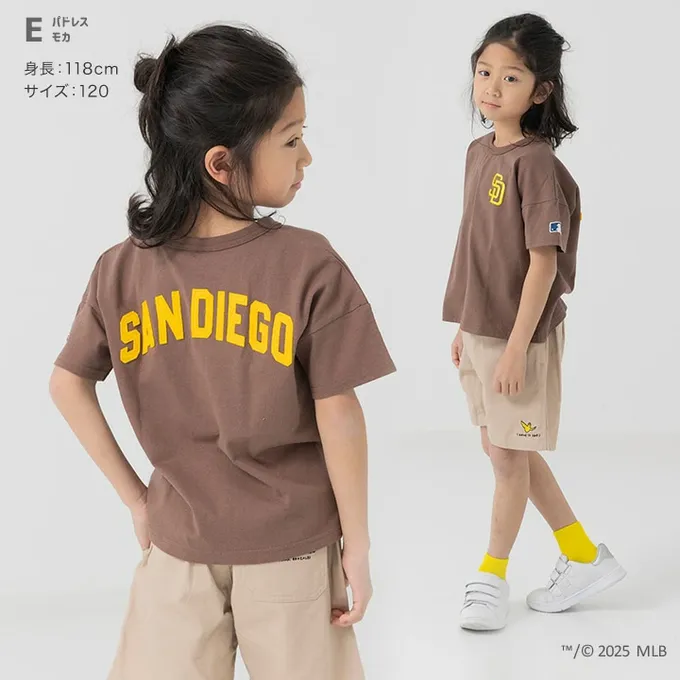 日本 Chil2 - MLB聯名 純棉短袖上衣-洛杉磯道奇-寶藍