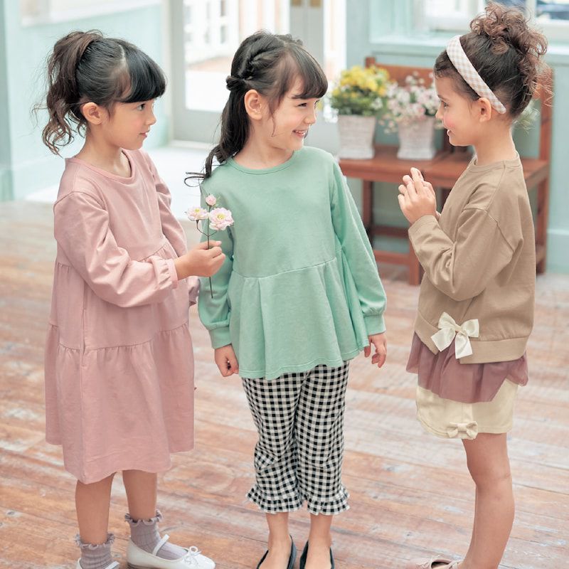 日本千趣會 - GITA 側邊蝴蝶結下擺薄紗長袖上衣-薰衣草紫